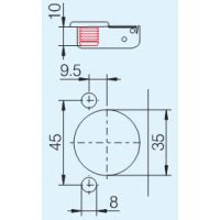 Halbappliziertes Ferrari Scharnier Ohne Grundplatte