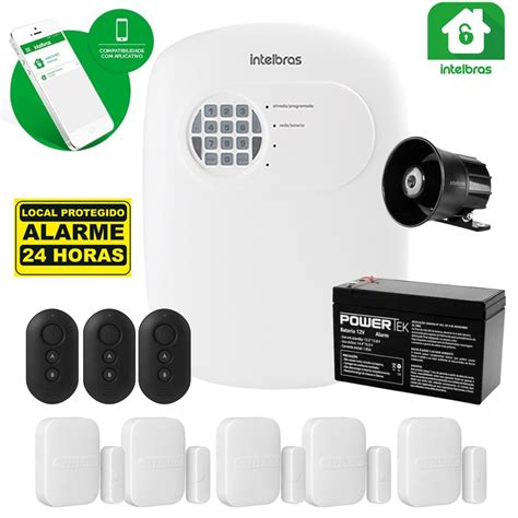 Kit Alarme Intelbras 5 Sensores Magneticos Sf E 3 Controles Shopee Brasil