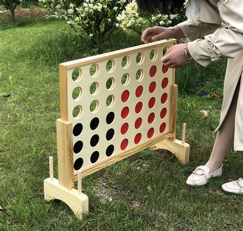 Giant Wooden Connect 4 Large Outdoor Games Yard Big Huge Four Lawn Wooden Four In A Row Jumbo