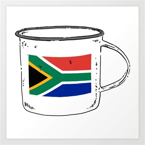 Suid Afrikaanse vlag, met kultuur Art Print by cueckermannkuns | Society6