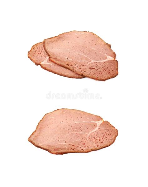 Sliced Smoked Ham Meat Isolated Stock Image Image Of Cooked Nutrient