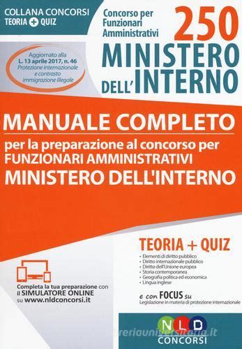 Concorso Per Funzionari Amministrativi Ministero Dell Interno