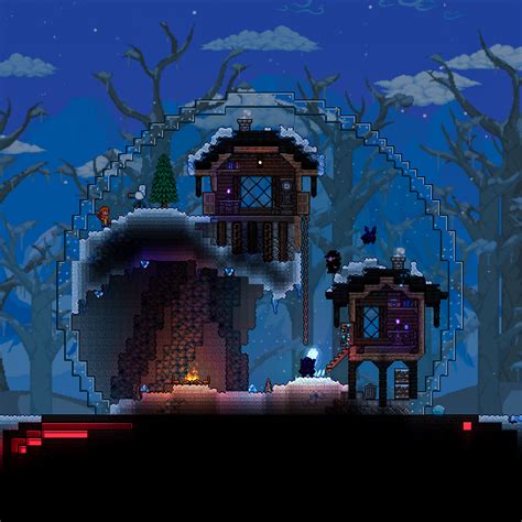 Simple snow biome houses inside snowball. :) : r/Terraria