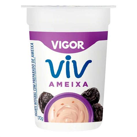 Iogurte Natural Vigor Viv Ameixa Copo 170g Zona Sul