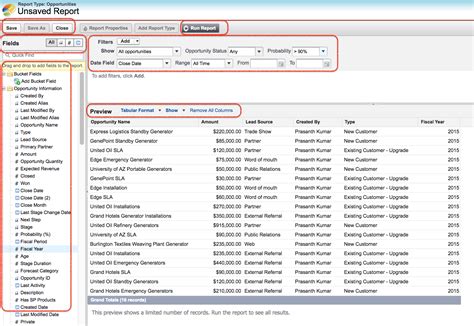 How To Use Salesforce Report Builder Tutorialkart