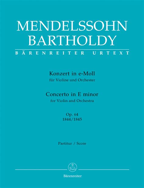 Sheet Music : Mendelssohn - Concerto For Violin And Orchestra E Minor ...