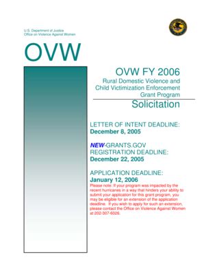 Fillable Online Ojp Usdoj Ovw Fy Solicitation Office Of Justice