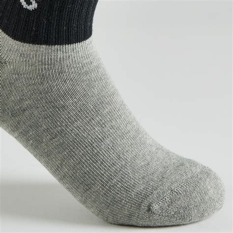 Kids High Sports Socks Tri Pack Blackgreywhite Adidas Decathlon