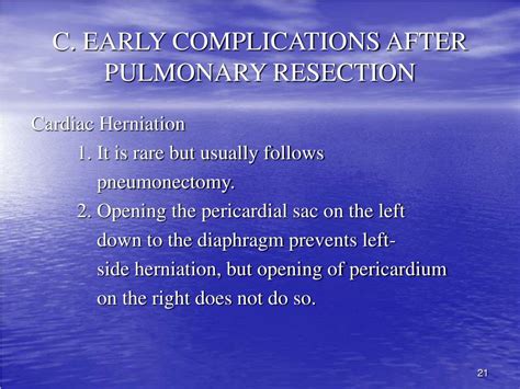 Ppt Complications And Post Operative Care Of Pulmonary Resection