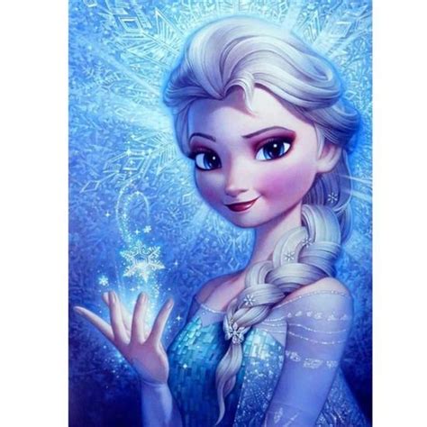 Peinture de Diamant 5D YEESAM ART Elsa Congelé Disney 30x40cm