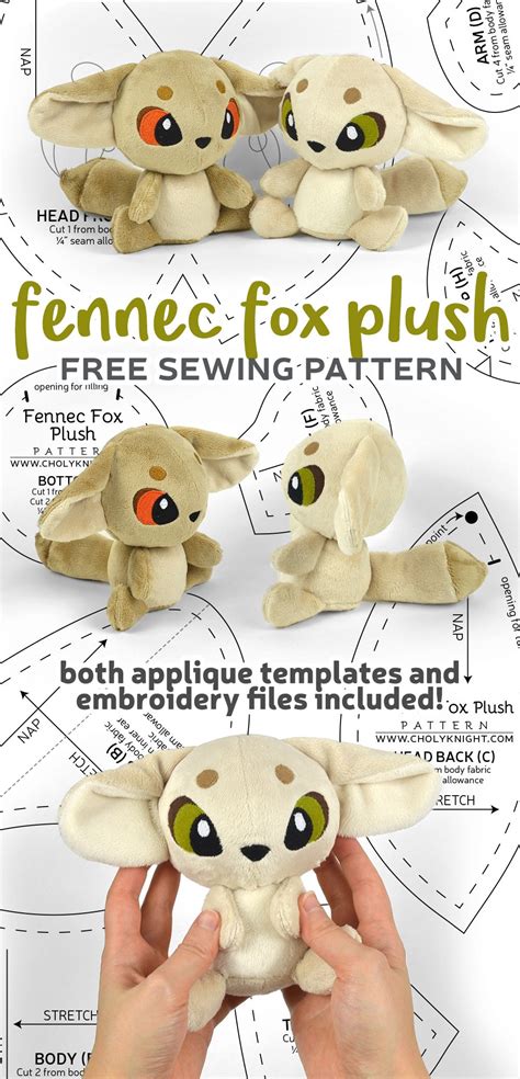 Free Pattern Friday! Fennec Fox Plush | Choly Knight | Sewing stuffed ...