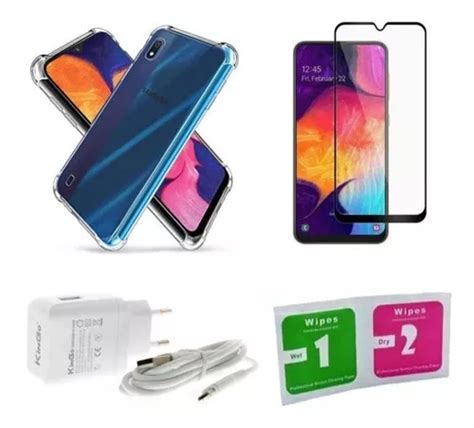 Kit De Funda Reforzada Para Galaxy A10s Pel 3d Y Cargador De Color