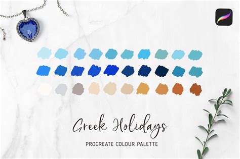 Procreate Color Palette My Greek Holidays Santorini