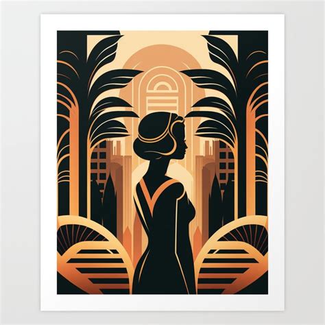 Art Deco Woman Art Print