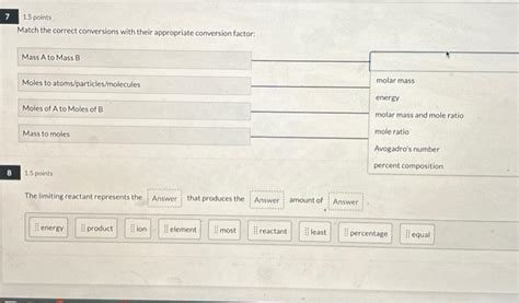 Solved Match The Correct Conversions With Their Appropriate Chegg