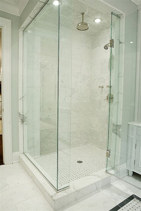 Floor To Ceiling Frameless Glass Shower Design Ideas