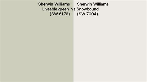 Sherwin Williams Liveable Green Vs Snowbound Side By Side Comparison