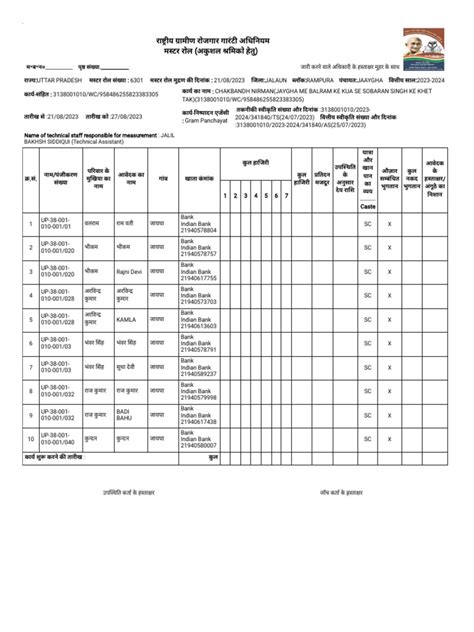 Re Print Muster Roll Pdf