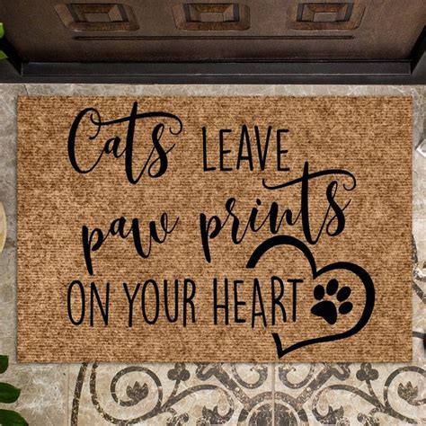 Cat Leave Paw Prints Etsy