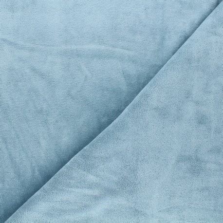 Tissu Jersey Velours Bleu Clair Ma Petite Mercerie