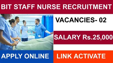 BIT Staff Nurse Recruitment 2024 02 Post Salary Apply Online