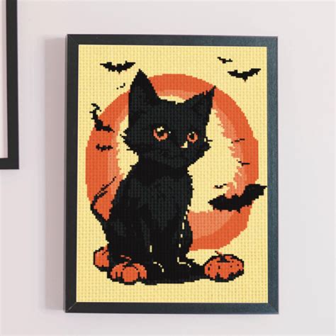 Spooky Cross Stitch Pattern Halloween Cross Stitch Easy Etsy