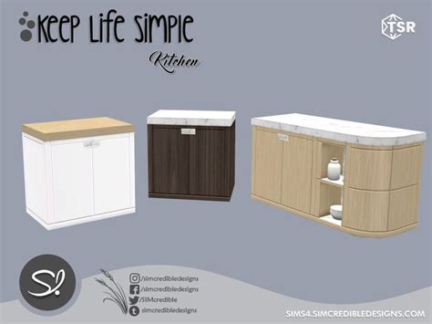 Keep Life Simple Kitchen Counter For Sims 4