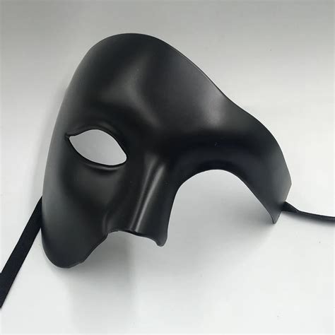 MASQUE VISAGE ACCESSOIRE DEGUISEMENT VISAGEBlack Masque fantôme demi