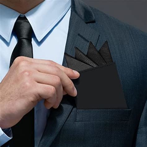 Xuhal 21 Pcs Men S Prefolded Pocket Square On Card Triangles Pocket