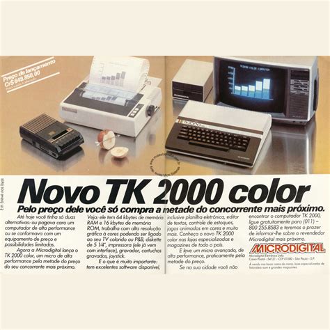 Microdigital TK 2000 Largo Revista Microsistemas MCC Museu