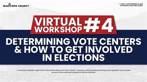 Virtual Workshop Part Four Determining Vote Centers And How To Get