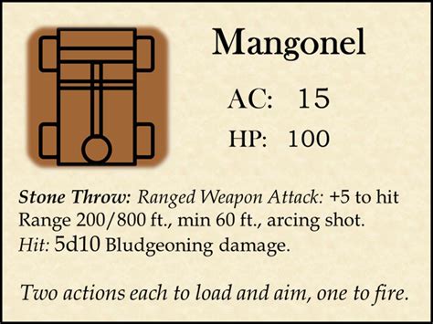 Mangonel | Dungeons and dragons homebrew, D&d dungeons and dragons, Dnd monsters