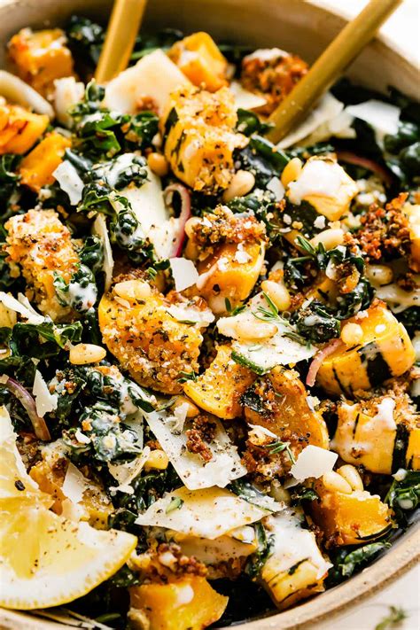 Autumn Caesar Salad With Delicata Squash Croutons Pwwb