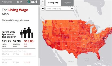 Map Of The Day The Living Wage Story Map Gis User Technology News