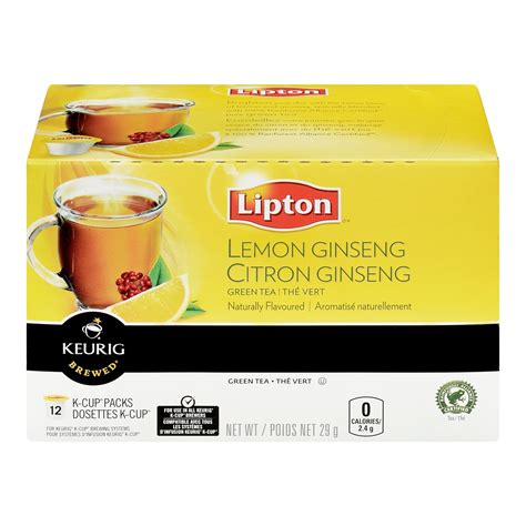 Lipton Lemon Ginseng Green Tea K Cup Packs Reviews In Tea Chickadvisor