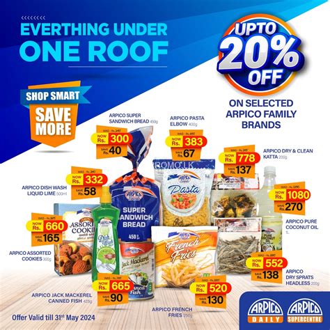 Get up to 20% Off on selected Arpico family brands at Arpico Super Centre