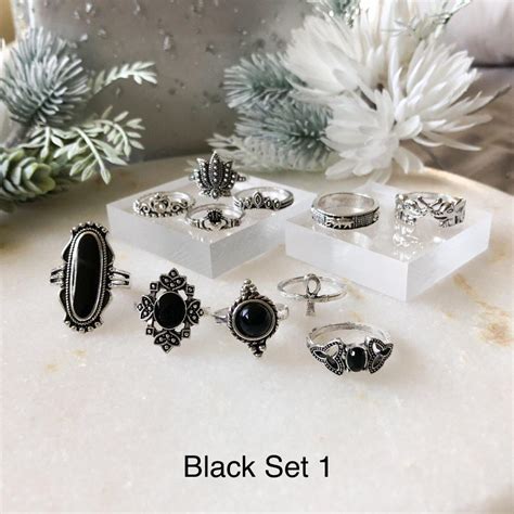 Black Ring Sets - 3 Sets! – The Songbird Collection