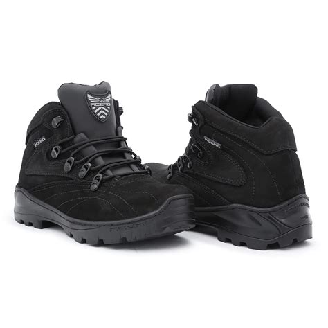 Bota Adventure Acero Couro Advanced Preto T Tico Militar Airsoft