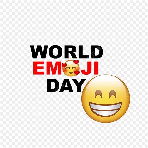 World Emoji Day Vector, World Emoji Day, Typography, Black And Red ...