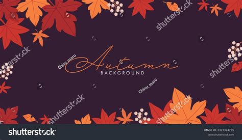 Banner Design Autumn Leaves Stock Vector (Royalty Free) 2323324765 ...