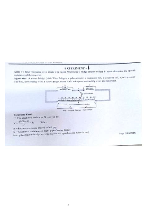 Practicals Physics Xii 1 Physics I Studocu