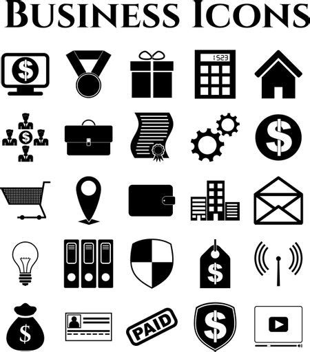 icon set business icons universal modern icons freestock vectors