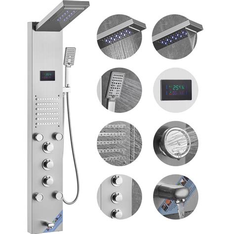 Vevor Vevor Shower Panel Tower System 6 Modes Hydroelectricity Led