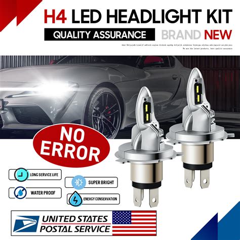 H Hb W Led Headlight Kit Csp High Low Beam High Power Bulbs