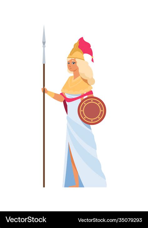 Ancient greek goddess hera cartoon divine woman Vector Image