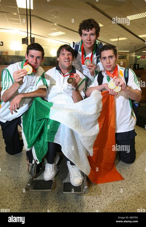 Members Of Irelands Medal Winning Paralympic Team Left To Right