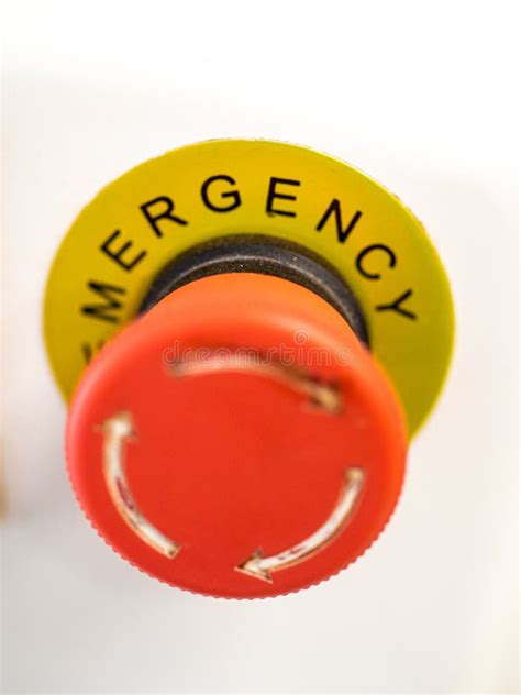 Red Emergency Panic Button on White Background Stock Photo - Image of ...