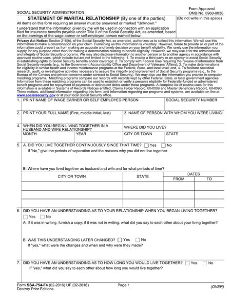 Social Security Administration Ssa Pdf Forms Fillable And Printable