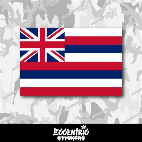 Hawaii State Flag Vinyl Sticker - Eccentric Stickers