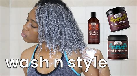 Start To Finish Wash Day With Uncle Funkys Daughter Hair Products Wash N Style One Smart Fro